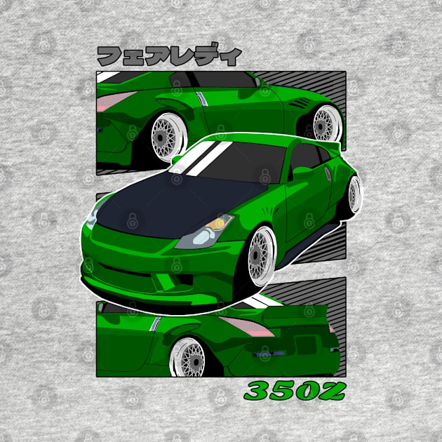 Green Nissan 350z Fairlady Z by Rebellion Store